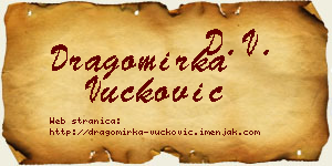 Dragomirka Vučković vizit kartica